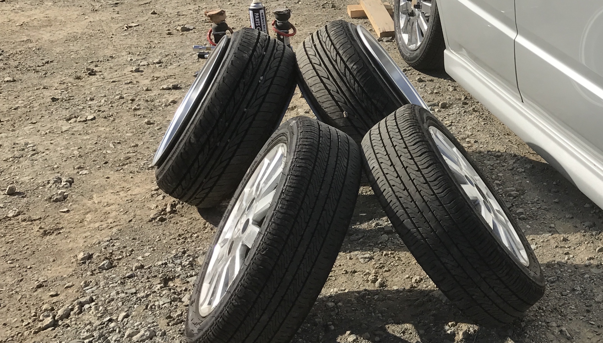 軽用引っ張りタイヤ バリ山 ホイール6.5j - 自動車タイヤ/ホイール